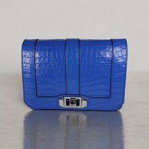 NWOT - Rebecca Minkoff Blue Embossed Leather Crossbody Bag